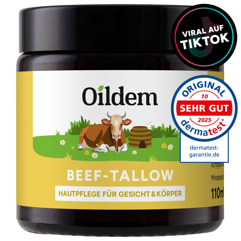 Oildem Beef Tallow Creme, Rindertalg Skincare, Halal, 110ml