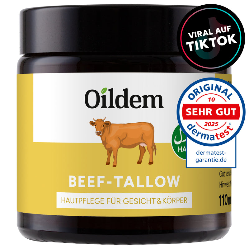 Oildem Beef Tallow Creme, Rindertalg Skincare, Halal, 110ml