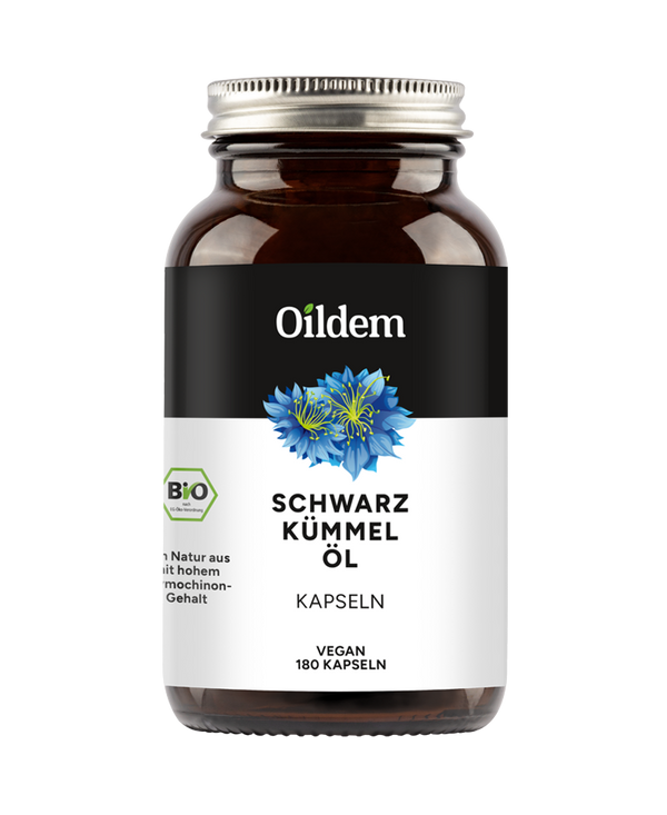 Oildem Bio-Schwarzkümmelöl Kapseln Vegan (Ohne Hitze)