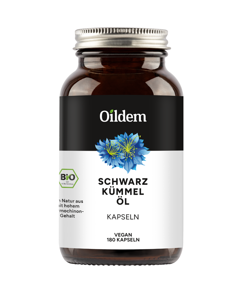 Oildem Bio-Schwarzkümmelöl Kapseln Vegan (Ohne Hitze)